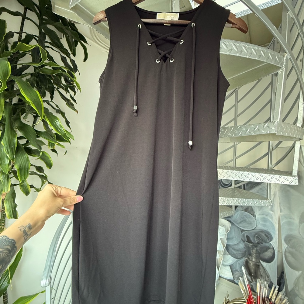 Michael Kors Black Sleeveless Sheath Dress